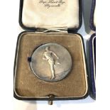 large silver institute of carriage & automobile medal for body work Olympia 1933 5.5cm dia
