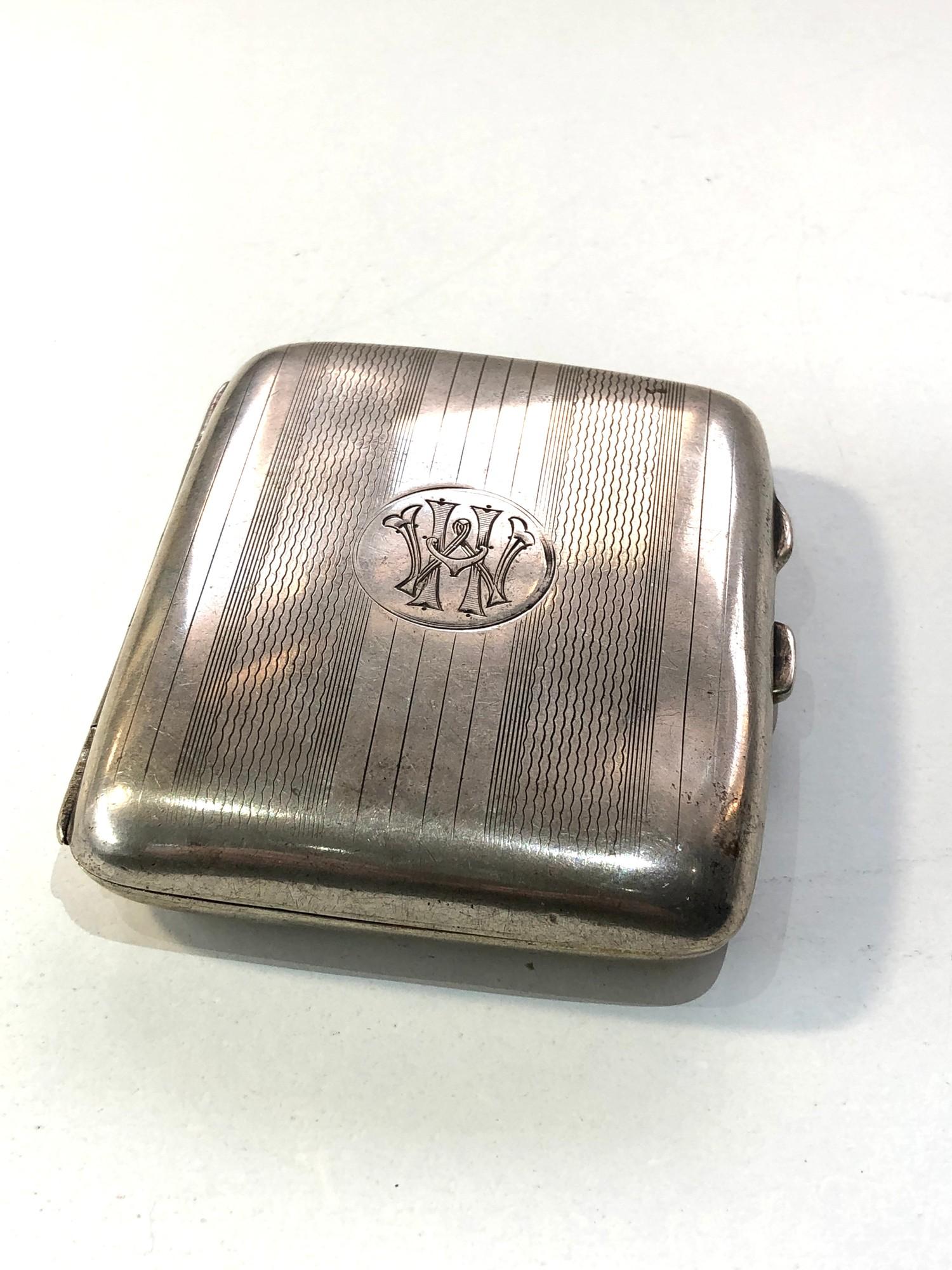 Antique silver cigarette case 90g