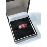 18ct gold ruby ring weight 2.7g