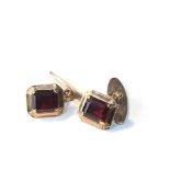 Vintage gold and gem set cufflinks weight 8.3 not hallmarked but xrt tested as 12ct