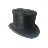Christys London Black Top Hat size 6 7/8 in good condition