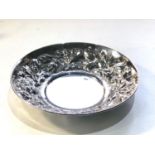 Italian sterling 925 silver embossed bowl measures approx 20cm dia height 3.8cm weight 180g