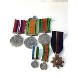 6 military medals inc 3 full size and 3 miniature medals