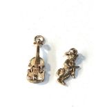 2 Vintage 9ct gold charms weigt 4.3g