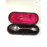 Boxed antique Georgian Irish silver spoon measures approx 16cm long weight 27g