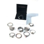 10 silver pandora rings