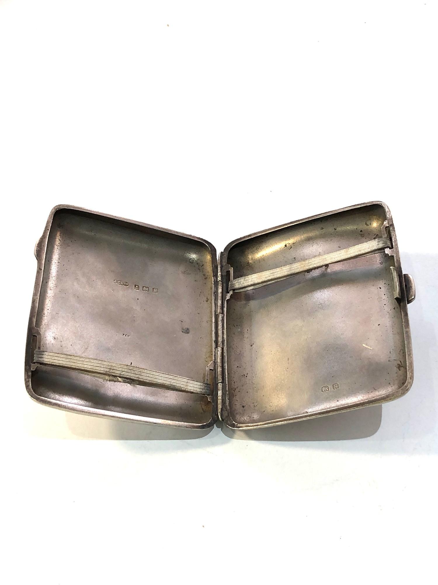 Antique silver cigarette case 90g - Image 2 of 2