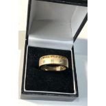 signed designer Kallati 9ct gold and diamond dress ring weight 6.8g