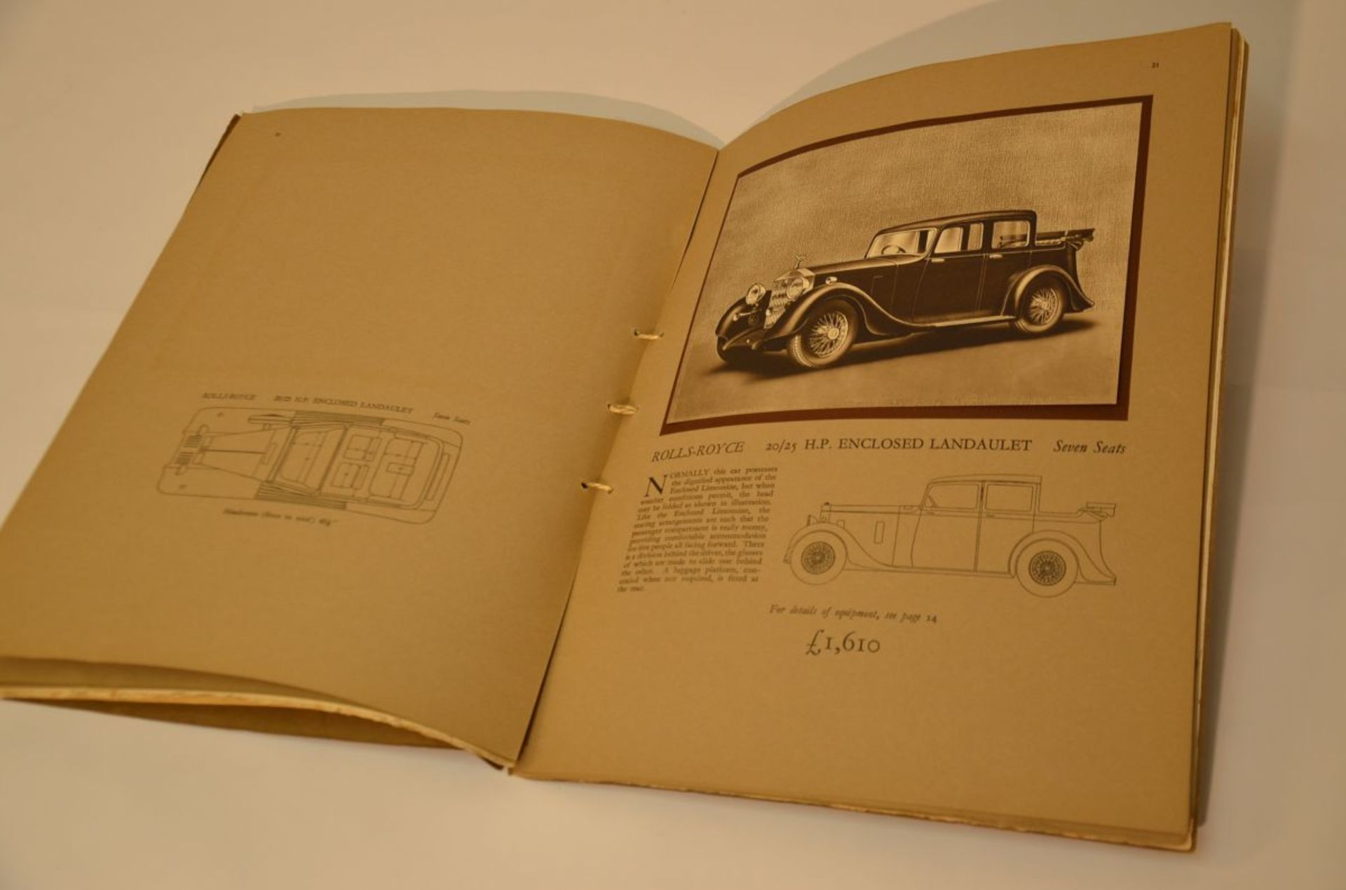 Original "The 20-25 H.P.", "Rolls-Royce" 1935 sales catalog - Bild 3 aus 3