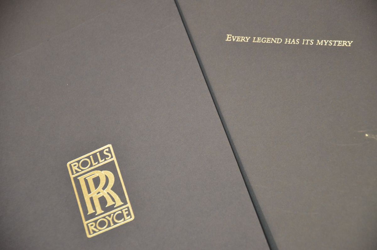 "Every Legend has its Mystery" Rolls-Royce brochure