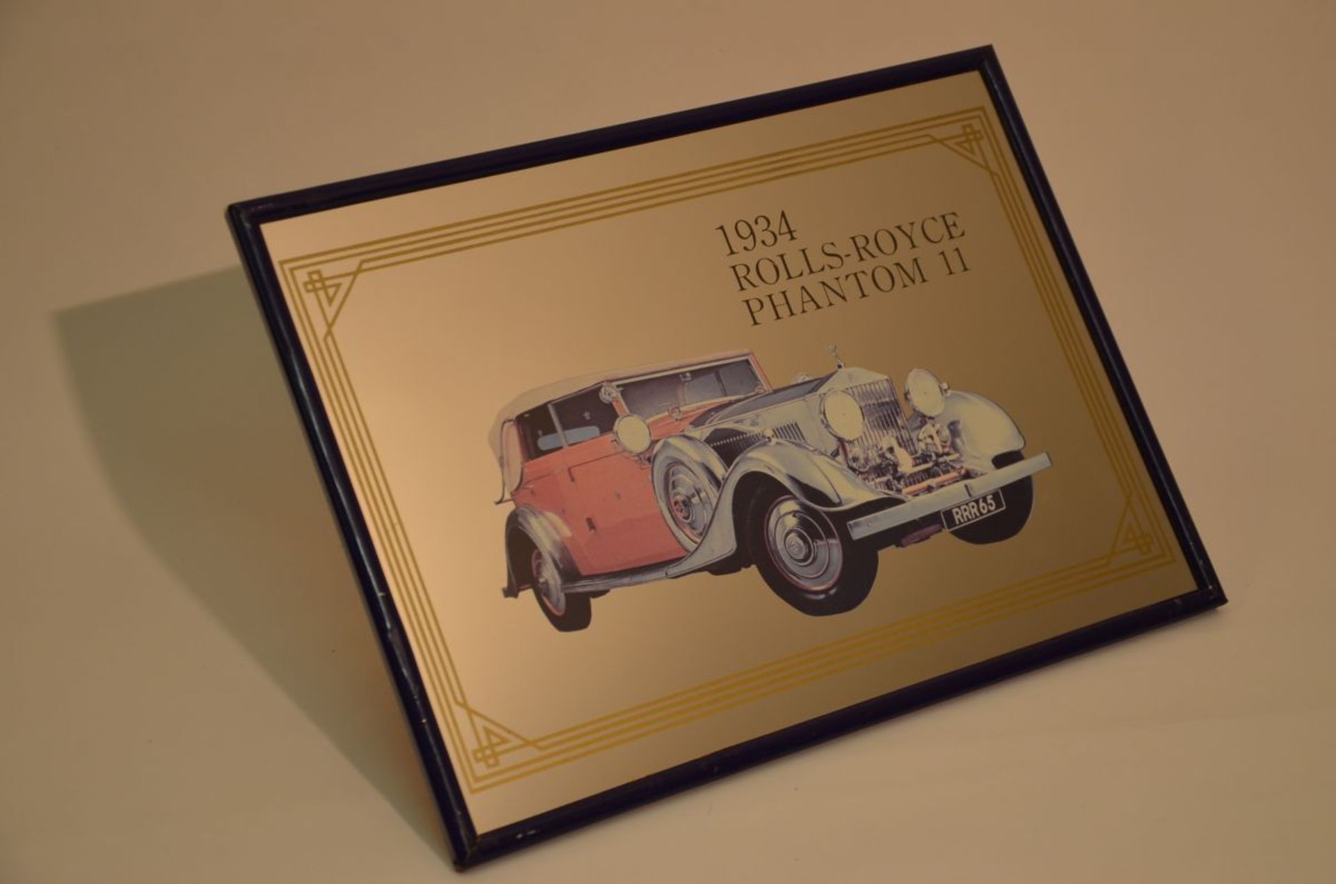 "1934 Rolls Royce Phantom 11" printed glass mirror