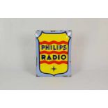 Curved enamel sign Philips RadioThis curved Philips Radio enamel sign is in good condition. 3 of the
