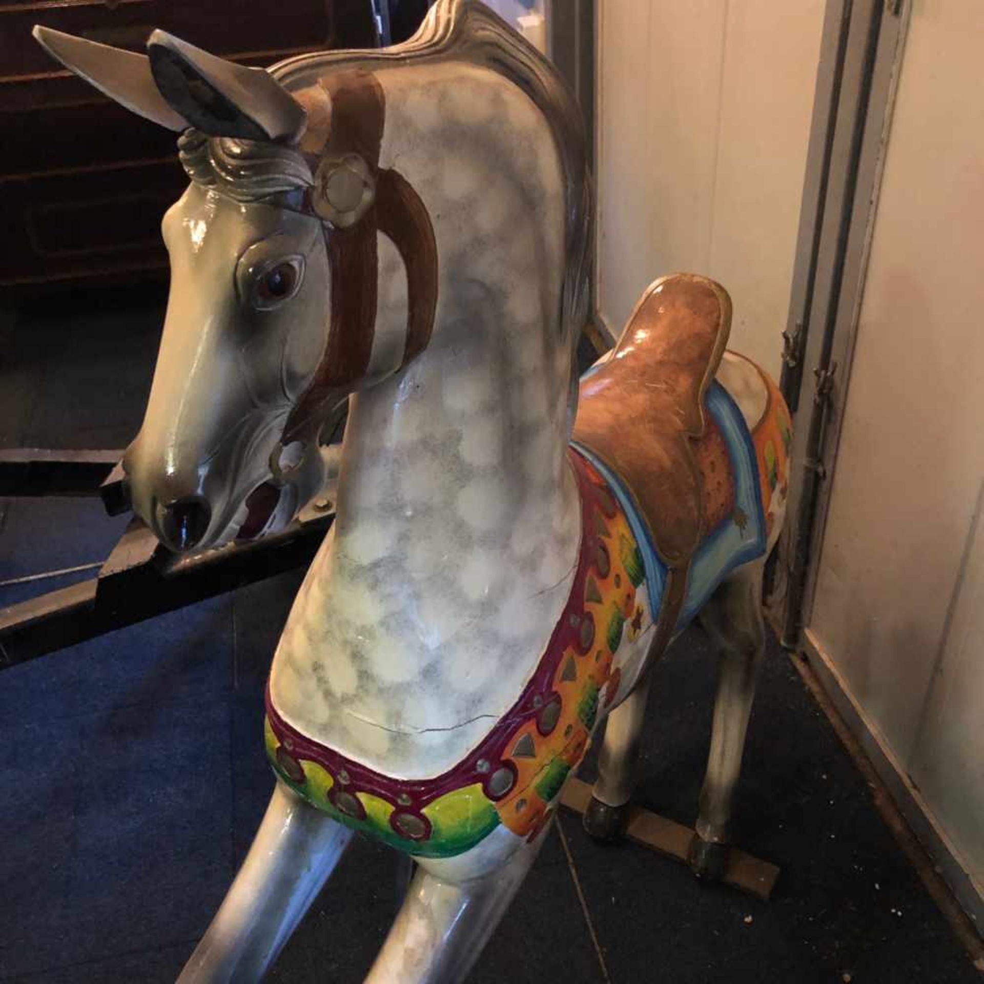 Wood Carousel HorseWood Carousel Horse, second half of 20th century. Very good condition. 100 x - Image 3 of 7
