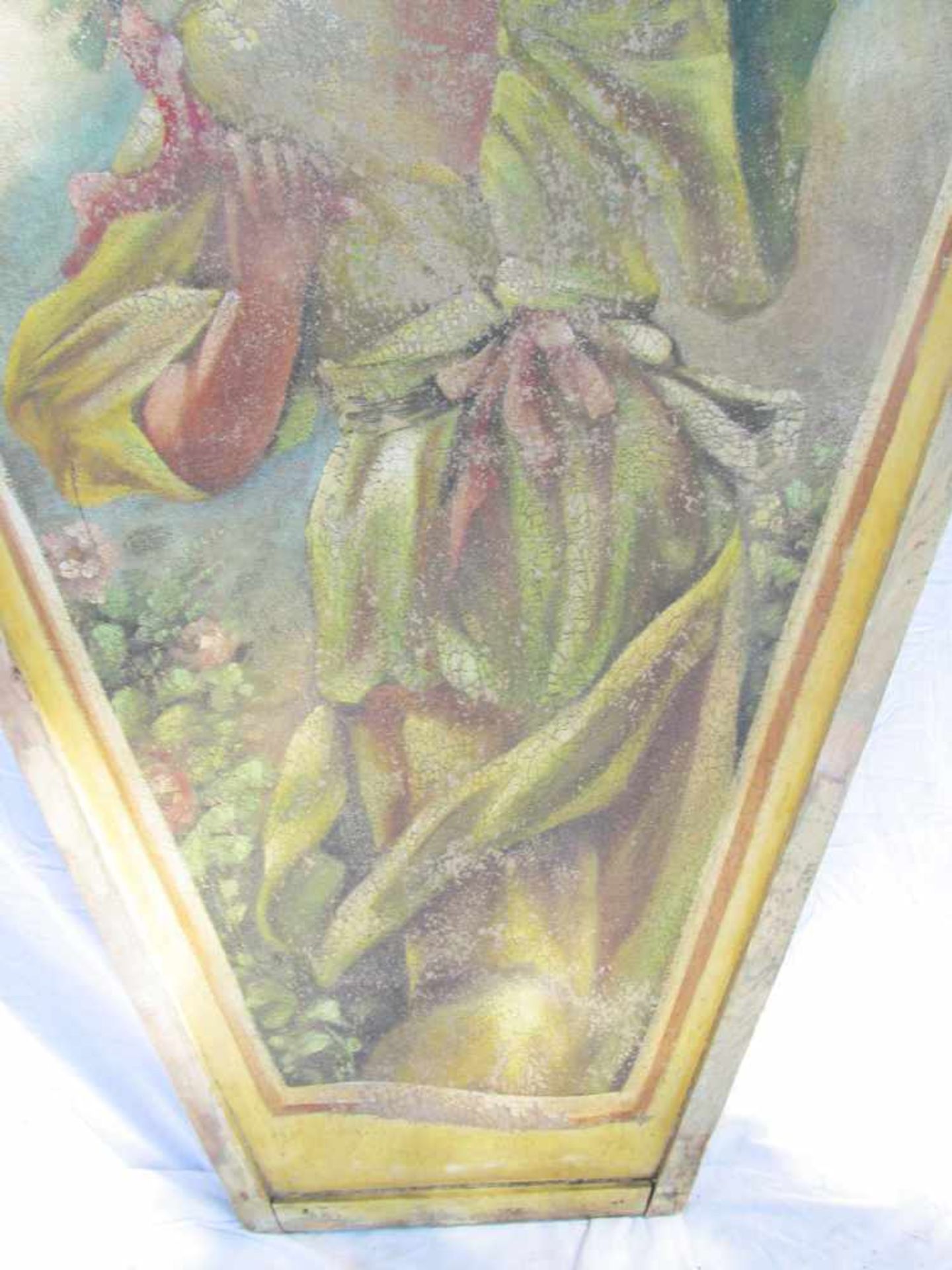 Linen carousel ceiling panelLinen carousel ceiling panel from ca. 1920. Good condition. 184 x 147 - Bild 2 aus 5