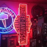 Harley-Davidson Double Sides Harley Logo Neon SignDouble sided neon sign with bracket to hang