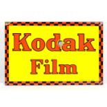 Enamel sign Kodak FilmThis enamel Kodak Film sign has 1 cm side edge and 4 mounting holes. Overall