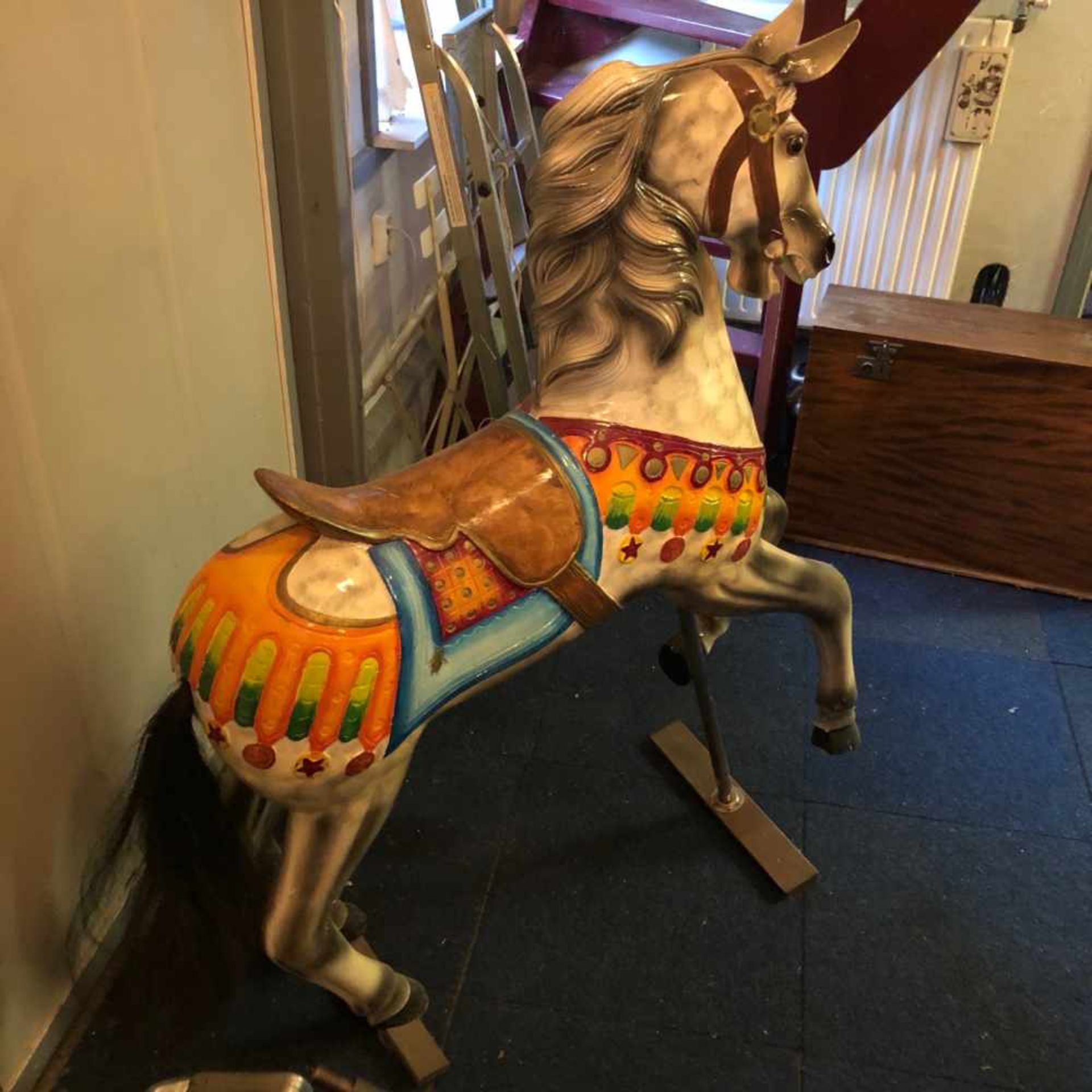 Wood Carousel HorseWood Carousel Horse, second half of 20th century. Very good condition. 100 x - Bild 6 aus 7