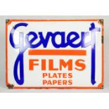 Curved enamel sign GevaertThis is curved enamel sign Gevaert in average condition. 3 of the 4