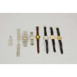 A set of 7 watches and a metal strapA set of 7 watches and a metal strap in untested condition.