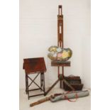 A standing artist's easel,