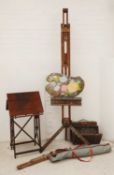 A standing artist's easel,