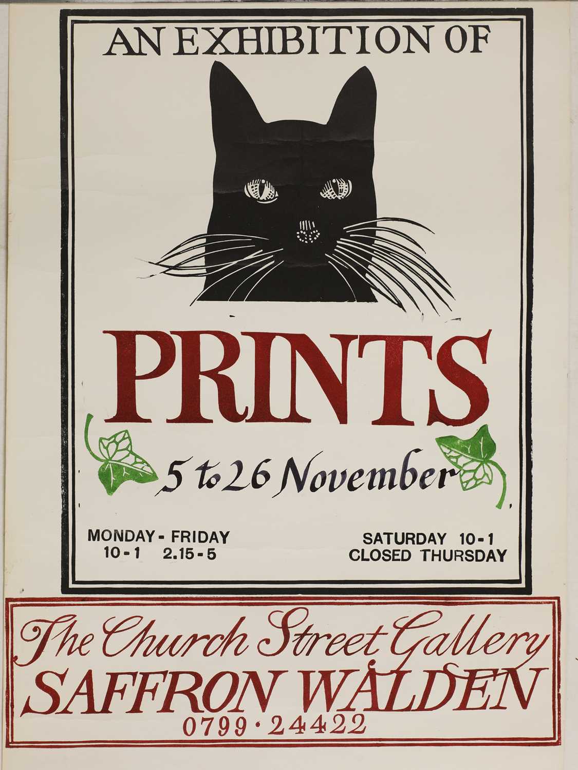 Exhibition poster for Richard Bawden at the Church Street Gallery, Saffron Walden - Image 6 of 8