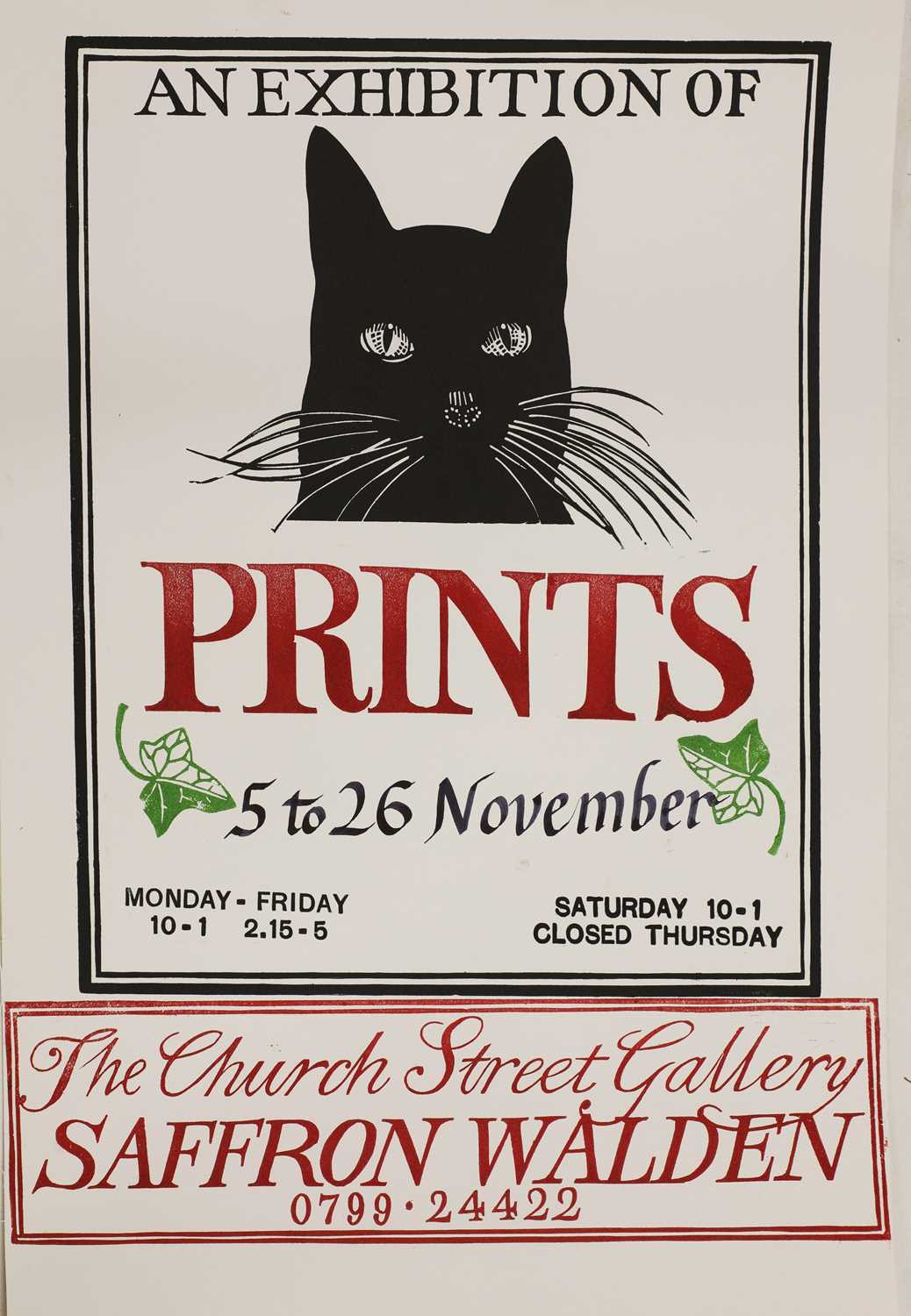 Exhibition poster for Richard Bawden at the Church Street Gallery, Saffron Walden - Image 5 of 8