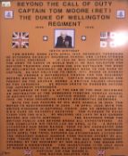 Beyond the Call of Duty, a testament to Captain Tom print, Duke of Wellington Regiment