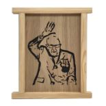 Jigsaw silhouette wooden carving