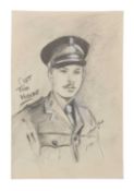 Young Captain Tom Moore pencil drawing