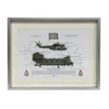 Chinook Helicopter signed 28 Squadron RAF Benson