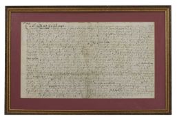 A large document on vellum,