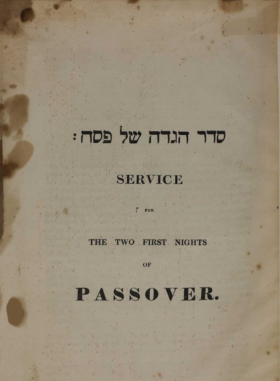 JUDAICA: 1- SERVICE FOR THE TWO FIRST NIGHTS OF PASSOVER, - Image 2 of 3