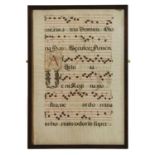MISSal/MUSIC: A early double sided Missal sheet,