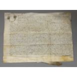 Large document in Latin on vellum, dated Nov. 1644,