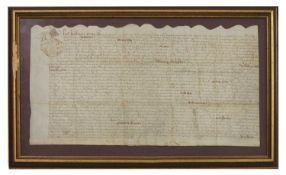 Indenture on vellum,