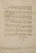 Philip II of Spain, signed document, 1590.