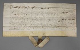 Document on vellum, dated 30 April, 1658: