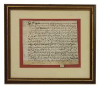 Document on vellum, dated 1646: