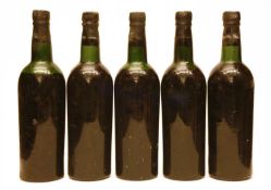 Cockburns, Vintage Port, 1960, five bottles (details on capsule, labels lacking)