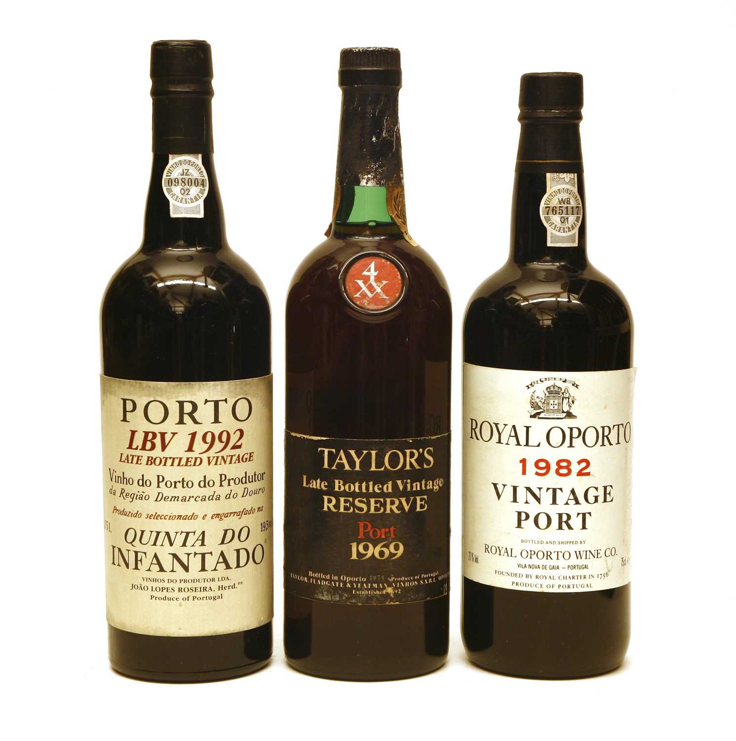 Assorted Port to include: Taylors, 1969, one bottle plus two various other bottles