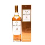 The Macallan, 10 year old, Single Malt Highland Scotch Whisky, 40%vol, 700ml, one bottle (boxed)