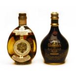 Glenfiddich, Aged 18 Years, one bottle and Vecchia Romagna Brandy, one bottle