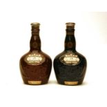 Chivas Brothers, The Royal Salute, one Ruby Flagon and one Sapphire Flagon, each boxed