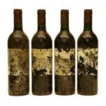 Château de Marbuzet, Saint-Estèphe, unknown vintage but labels pre 1988, four bottles