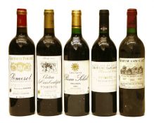 Assorted Bordeaux to include: Chateau d'Angludet, Margaux, 1995, one bottle, and four various