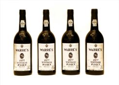 Warres, Vintage Port, 1977, four bottles (in opened owc)