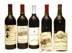 Assorted California Red Wine: Spring Mountain, 1974, one bottle and four various others