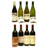 Assorted Californian Wine: Fumé Blanc, Robert Mondavi Winery, 1981, 3 bottles and 5 various others