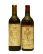 Chateau Gruaud Larose, 2eme Cru Classe, St Julien, 1955, one bottle and 1957 one bottle